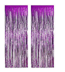 2 Adet Metalize Mor Arka Fon