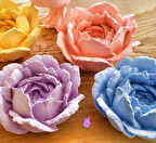 3 Boyutlu 8cm Gül Çiçek Silikon Kalıp K-013, Kokulu Taş Sabun Alçı Mum Kalıbı