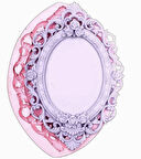 Gül Kabartmalı 27cm Ortası Dolu Çerçeve Silikon Kalıp K-020, Polyester Taş Tozu Alçı Kalıbı