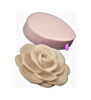 7cm Gül Çiçek Silikon Kalıp K-040, Polyester Kokulu Taş Sabun Alçı Mum Kalıbı