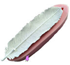 3 Boyutlu Tüy Tabak Mumluk 26 Cm Silikon Kalıp K-073