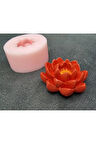 3 Boyutlu Mini Lotus Çiçeği, Çiçek Silikon Kalıp K-1231, Kokulu Taş Sabun Alçı Mum Kalıbı