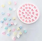 30 Adet Mini Minyatür Kalp Silikon Kalıp K-1254, Kokulu Taş Sabun Alçı Mum Kalıbı