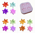 4'lü çiçek, Dörtlü Mini Minyatür Çiçek Silikon Kalıp K-1384, Kokulu Taş Sabun Alçı Mum Kalıbı