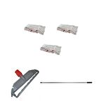 Cod-Ex Geniş Islak Paspas Mop Takımı Seti - 3 Adet Geniş Islak Mop Başlığı  + Metal Sap + Mop Tutucu