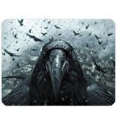 40X30cm Gaming Oyuncu Mousepad Kaymaz Kauçuk Taban Dikişli Kenar Crow MP174030