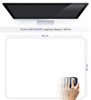 Mouse Pad 40X30cm Logosuz Beyaz-White MP344030 Gaming Oyuncu Kaymaz Kauçuk Taban Dikişli Kenar Mousepad