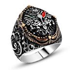 Gümüş Osmanlı Devlet Arması Erkek Yüzük