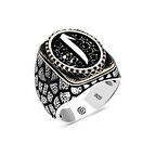 Gümüş Elif Oval Erkek Yüzük