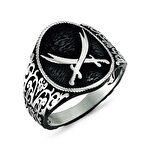 ​Gümüş Zülfikar Kılıcı Motifli Erkek Yüzük