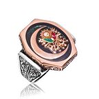 Gümüş Osmanlı Devlet Armalı Erkek Yüzük