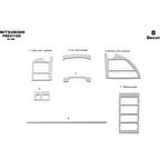 Meriç® Mitsubishi Prestige Delux Ön Torpido Kaplama 8 Parça 2008-2010