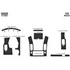 Meriç® Nissan Navara Ön Torpido Kaplama 12 Parça 2006-2010