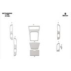 Meriç® Mitsubishi L200 Ön Torpido Kaplama 8 Parça 2009-2014