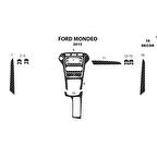 Meriç® Ford Mondeo Ön Torpido Kaplama 16 Parça 2012-2016