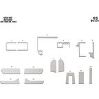 Meriç® Volvo 440 / 460 Ön Torpido Kaplama 15 Parça 1988-1993