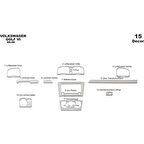 Meriç® Volkswagen Golf 6 Ön Torpido Kaplama 15 Parça 2008-2016