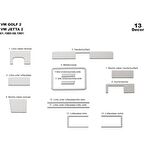 Meriç® Volkswagen Golf 2 Ön Torpido Kaplama 13 Parça 1985-1991