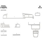 Meriç® Toyota 4 Runner Ön Torpido Kaplama 9 Parça 1989-1996