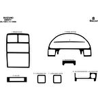 Meriç® Suzuki Swift Ön Torpido Kaplama 8 Parça 1991-1996
