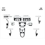 Meriç® Seat Altea / Toledo Ön Torpido Kaplama 12 Parça 2004-2008