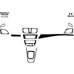 Meriç® Renault Megane 3 Ön Torpido Kaplama 11 Parça 2009-2016