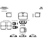 Meriç® Renault Clio Ön Torpido Kaplama 18 Parça 1998-2001