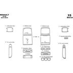 Meriç® Renault Clio 2 Ön Torpido Kaplama 15 Parça 2001-2005