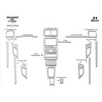 Meriç® Peugeot 407 Ön Torpido Kaplama 11 Parça 2005-2010