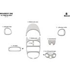 Meriç® Peugeot 206 Ön Torpido Kaplama 8 Parça 1998-2001