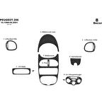 Meriç® Peugeot 206 Ön Torpido Kaplama 8 Parça 1998-2001