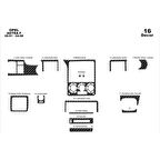 Meriç® Opel Astra F Ön Torpido Kaplama 16 Parça 1991-1998