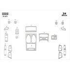 Meriç® Nissan Qashqai Ön Torpido Kaplama 24 Parça 2007-2010