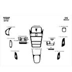Meriç® Nissan Almera Ön Torpido Kaplama 15 Parça 2003-2008