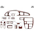 Meriç® Kia Carnival Ön Torpido Kaplama 14 Parça 1999-2006