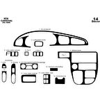 Meriç® Kia Carnival Ön Torpido Kaplama 14 Parça 1999-2006