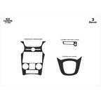 Meriç® Kia Carens Ön Torpido Kaplama 3 Parça 2006-2012