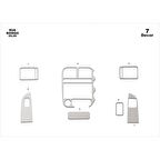 Meriç® Kia Bongo Ön Torpido Kaplama 7 Parça 2009-›