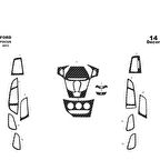 Meriç® Ford Focus Ön Torpido Kaplama 14 Parça 2013-2016