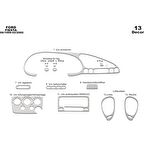 Meriç® Ford Fiesta Ön Torpido Kaplama 13 Parça 1999-2002
