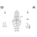 Meriç® Ford Courier Ön Torpido Kaplama 30 Parça 2014-2019