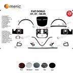 Meriç® Fiat Doblo Ön Torpido Kaplama 26 Parça 2001-2009