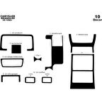 Meriç® Chrysler Wrangler Ön Torpido Kaplama 10 Parça 1996-2004