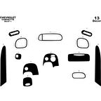 Meriç® Chevrolet Corvette Ön Torpido Kaplama 13 Parça 1997-2005