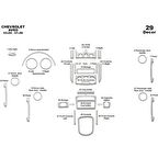 Meriç® Chevrolet Aveo Ön Torpido Kaplama 29 Parça 2004-2006