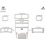 Meriç® Audi A3 Ön Torpido Kaplama 8 Parça 1996-2000