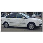 Ford Focus Sedan Krom Cam Çıtası 1998-2005 4 Parça Paslanmaz Çelik