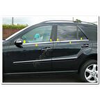 Mercedes ML Klasse W164 Krom Cam Çıtası 2006-2011 4 Parça Paslanmaz Çelik