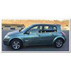 Renault Megane 2 HB Krom Cam Çıtası 2004-2010 4 Parça Paslanmaz Çelik