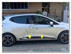 Renault Clio 4 Krom Yan Kapı Çıtası 2012-2020 4 Parça Paslanmaz Çelik